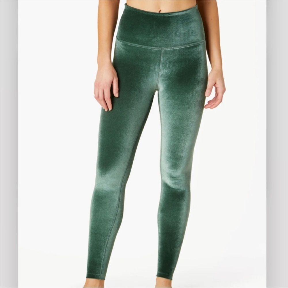 BEYOND YOGA | Forest Green Velvet Motion High Rise Leggings Women’s Size X-Small